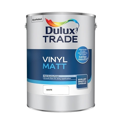 Dulux Trade 5L White Vinyl Matt