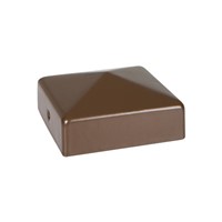 Durapost Sepia Brown Post Cap with Bracket 75x75mm