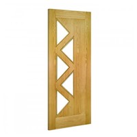 Ely 5L Glazed Oak Door