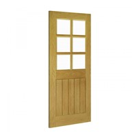 Ely 6L Glazed Pre-Finished Internal Oak Door 1981x610x35mm