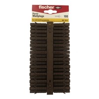 Fischer Brown plug strips of 100 WB100C (94787)
