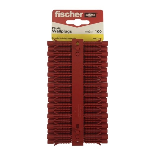 Fischer Red plug strips of 100 WR100C (42528)