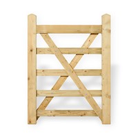 Forester 3' Wide Green Softwood Treated 5 Bar PAR Gate Universal