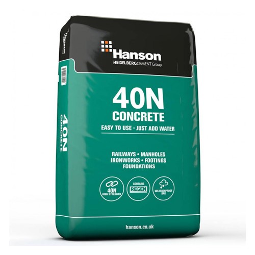 Hanson 40N Concrete 20kg Poly Bag