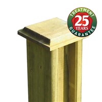 Jacksons 125mm Chamfered Post Cap for 100x100mm Timber Slotted Posts