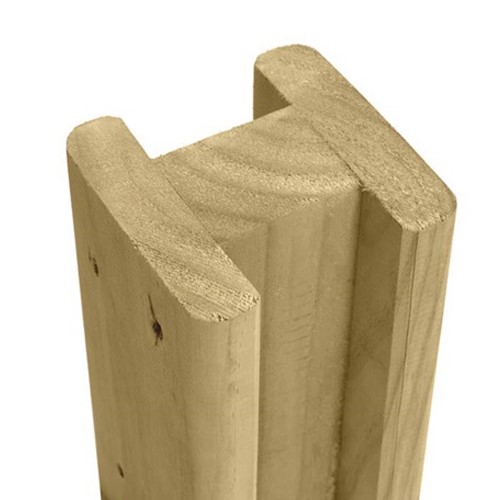Jacksons Slotted Intermediate Timber Fence Post 2100mmx100x100mm