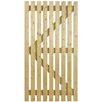 Orchard 1750mm High x 900mm Wide Green Treated Flat Top Slatted Gate