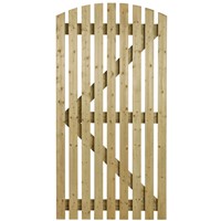 Orchard 1830mm High x 900mm Wide Green Treated Curved Top Slatted Gate