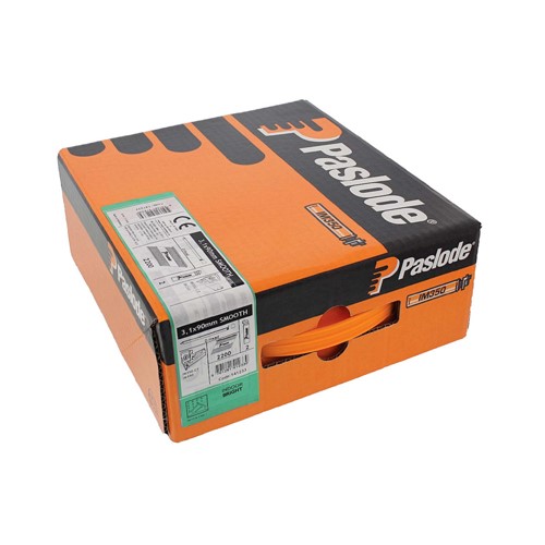 Paslode 141233 90mm Smooth Bright Angled 2200No IM350