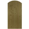 Priory 1830mm H x 900mm W Brown Treated Curved Top T&G Matchboard Gate