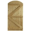 Priory 1830mm H x 900mm W Green Treated Curved Top T&G Matchboard Gate