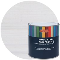 Protek 2.5ltr Wood Stain & Protect White Wash
