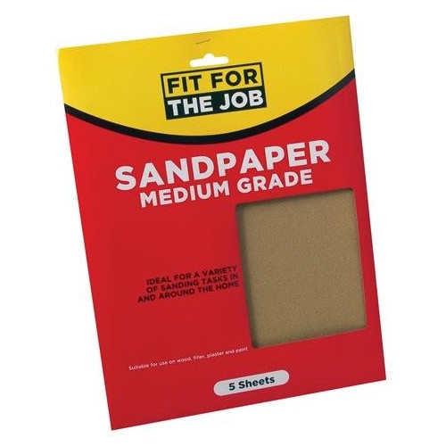 Rodo Pack Of 5 Medium Sandpaper Sheets