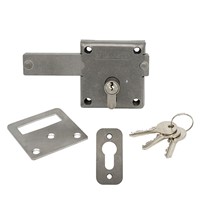 Screw-fixed lock - Inc's Keys, Fixing plate & Escutcheon