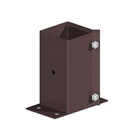 Swift Clamp 75mm Brown Flush Bolt Down Post Support