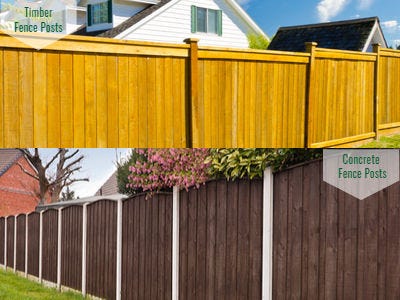 Timber or Concrete Fence Posts
